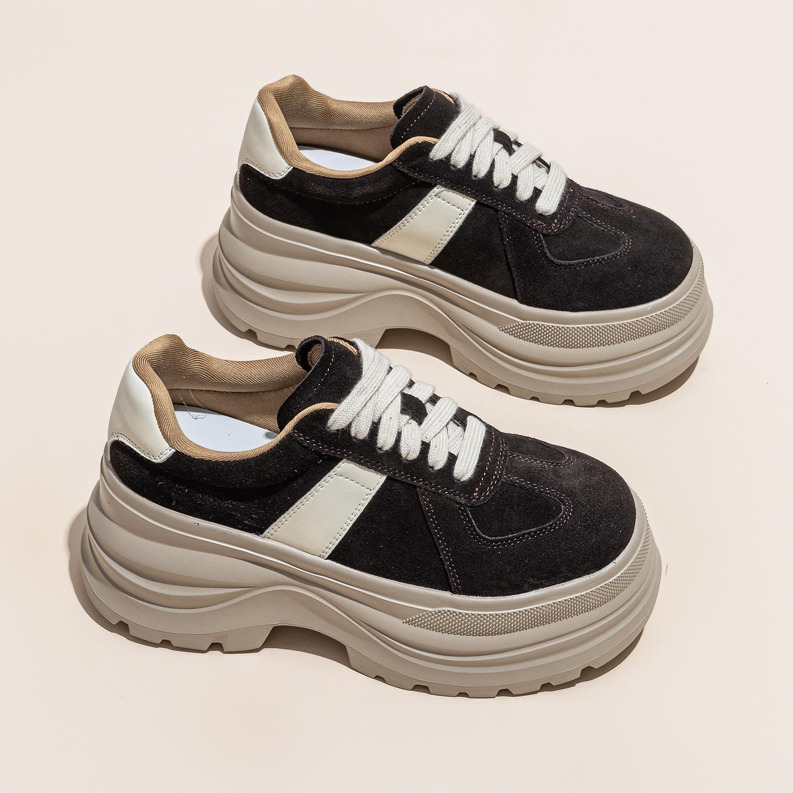 

Dad shoes women s autumn new thick-soled heightening German training shoes versatile casual sports shoes single shoes 40