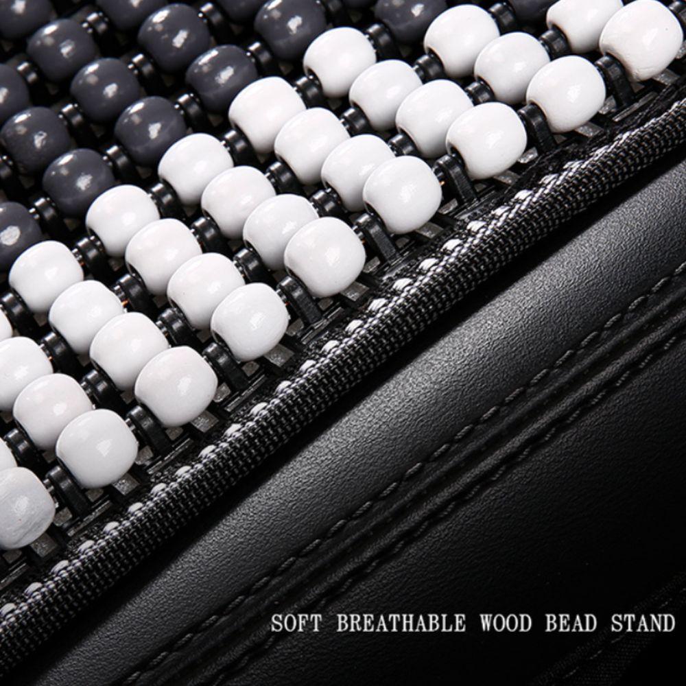 Non-slip Base Summer Wooden Beads Seat Cushion Breathable Seat Cover  Office Chair