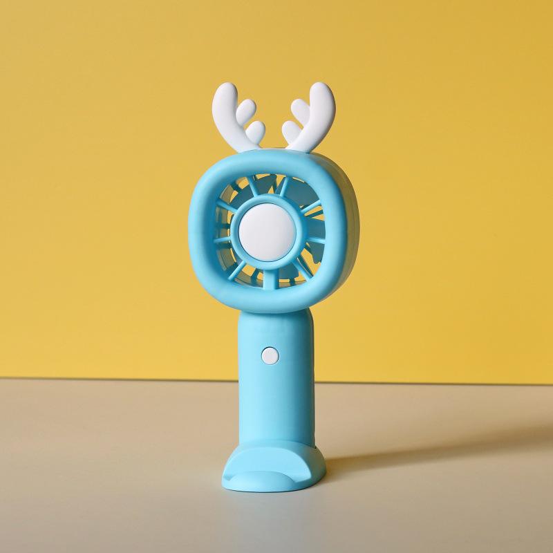 

3-Speed Colorful Mini Handheld Electric Fan with Phone Holder and Base Refer to Product
