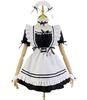 [FULINE] Maid Costume, Sexy Lolita Cosplay Costume with Ribbon, Princess Dress, Gothic Lolita Style, Plus Size, Black, Size S
