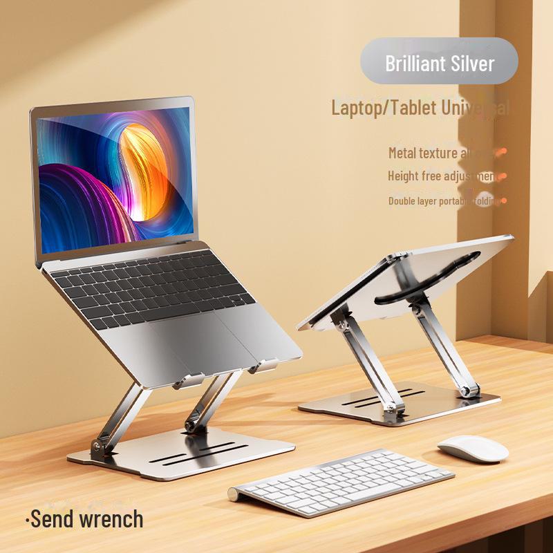 Rotatable Aluminum Laptop Stand for Apple & Huawei - Adjustable Height