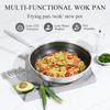 316 Edelstahl Wok Pfanne Antihaft Wabenstruktur Wok Pfanne Groß Tief Sautierpfanne Pfanne Mit Griff Induktionskompatibel JT560