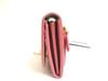 Authentic PRADA Pink and Gray Deer Leather Bifold Long Flap Wallet #a636  Refurbished