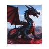 Black Dragon Theme Flannel Blanket,Machine Washable,All Seasons,Suitable For Bedroom,Car,Outdoor,Sofa,Travel,Office,Camping,Gift