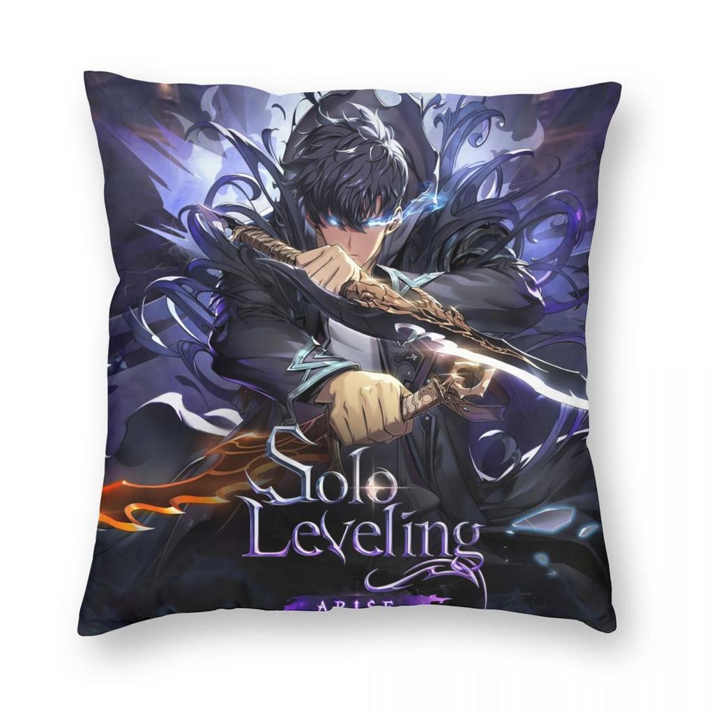 Anime Solo Leveling Pillowcase Printed Fabric Cushion Cover Decoration Throw Pillow Case Cover Seat Square 40X40cm