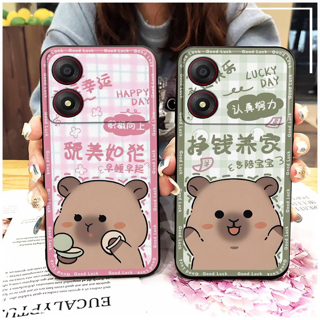 Anti-knock Fashion Design Phone Case For ZTE Blade A34 Graffiti Back Cover Phone Pouch Anti-dust TPU Couple Cute Durable