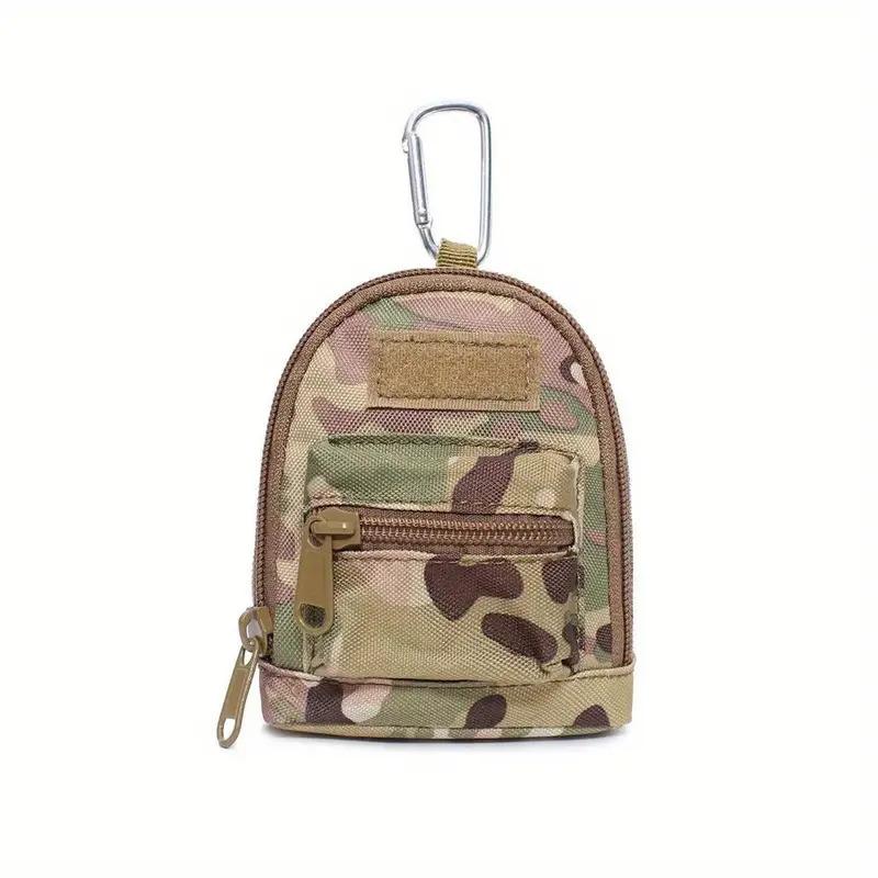 Mini Portable Coin Pouch Key Wallet Holder Men Coin Purses Pouch Bag Keychain Zipper Pocket Outdoor Key Bag
