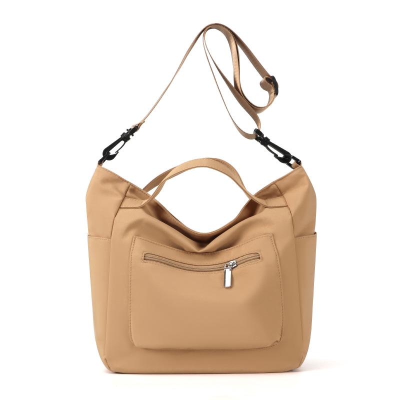 Женская сумка, легкая нейлоновая сумка, большая вместимость, сумка через плечо хаки