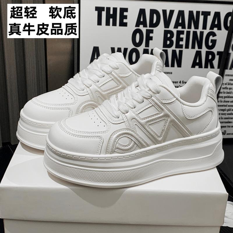 Little white shoes women's autumn new fashion versatile platform heightening board shoes sports and leisure shoes women