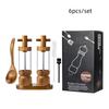 Salt and Pepper Grinder Set Natural Acacia Wood Salt Pepper Mill Manual Abrader Refillable Adjustable Coarseness