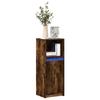 LED Sideboard Smoked Oak 38 x 34 x 100 cm Engineered Wood