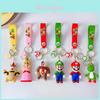 Simpatico portachiavi Super Mario per decorazioni di auto e borse in morbido PVC