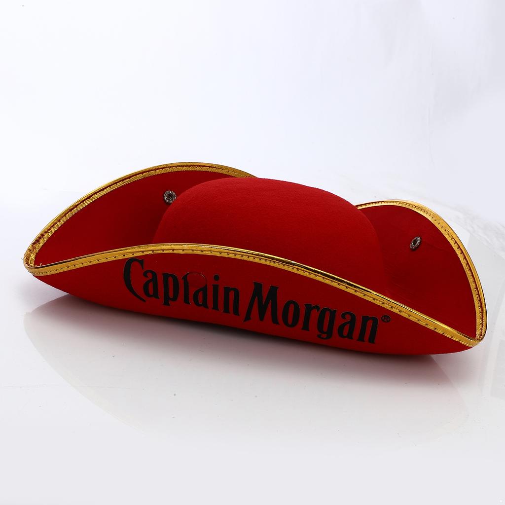 Unisex Halloween Pirate Hat Tricorn Style Distressed Felt with Metallic Brim Cosplay Accessory 1Pc