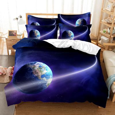 Planet Bedding Terra Set Copripiumino Stampa Digitale 3D Biancheria da Letto Moda Poliestere Copripiumino Set Biancheria da Letto King Matrimoniale
