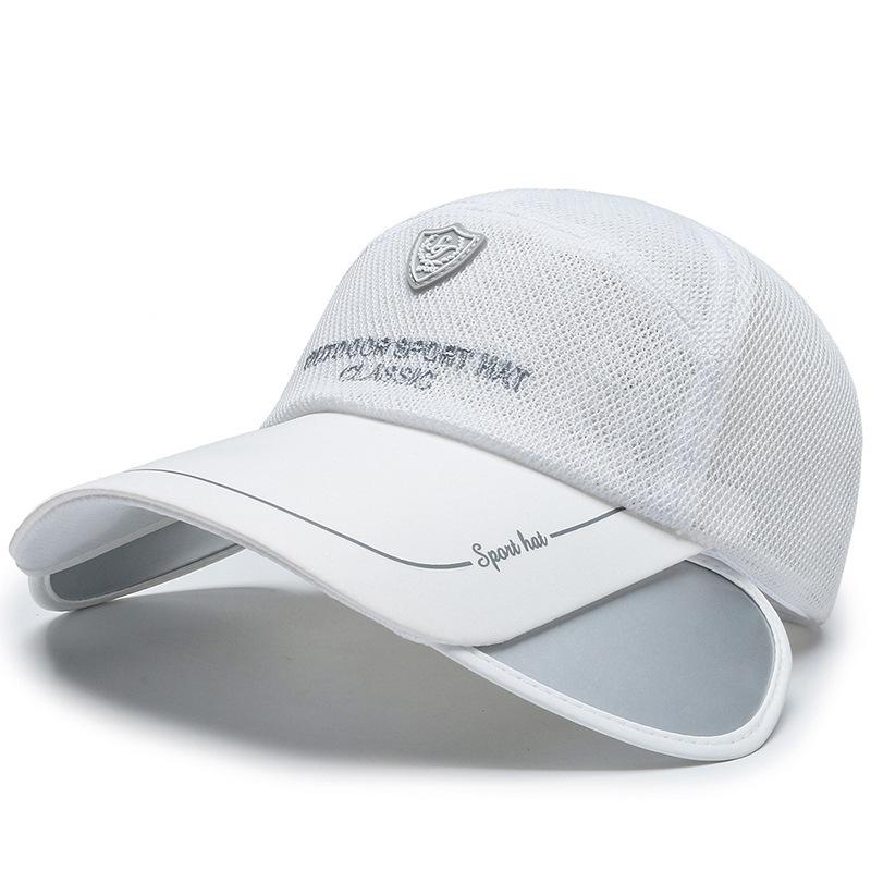 Mesh Baseball Cap with Adjustable Brim - UV Protection Breathable Unisex Outdoor Sport Hat, Classic Embroidery & Multiple Colors