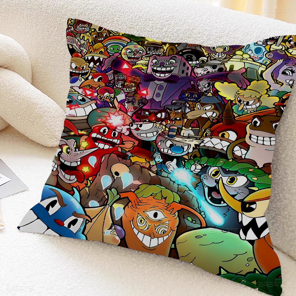 Anime Cartoon C-Cupheads Cushion Cover 30x50 Polyester Sofa Cushions Decorative Throw Pillows Home Decoration Pillowcover
