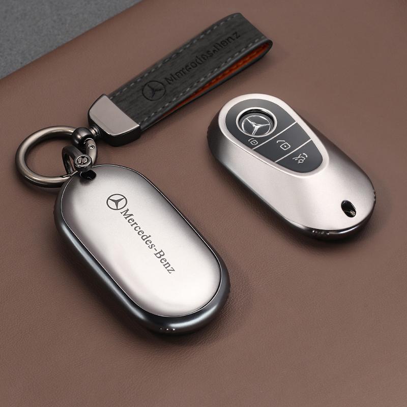 Alloy Style Fashion Car Key Case Cover Shell Fob For Mercedes Benz 2023/24 C/SClass W223 W206 S350L S400L S450L S500L Protector ZS4