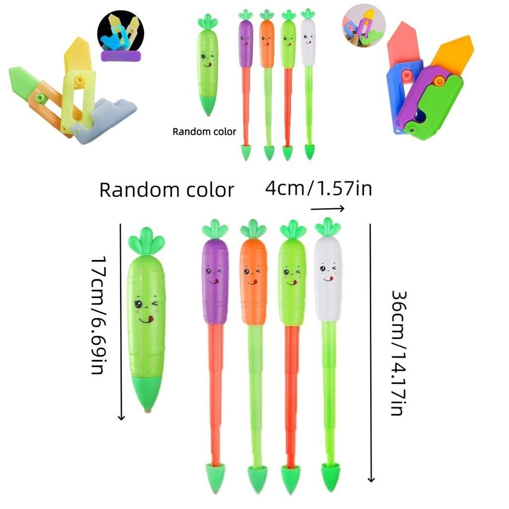 Gravity Carrot Knife With 3d Design Glowing Butterfly Knife Flashy Printed Carrot Knife And Night Light Carrot Knife