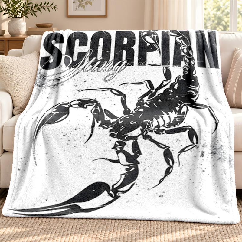 Scorpions blanket Flannel Blanket Soft Cozy Plush Throw for Sofa Bed Lightweight Home Decoration Outdoor camping