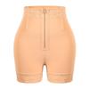 Formende Shorts mit hohem Bund, Reißverschluss vorne und Spitzenbesatz