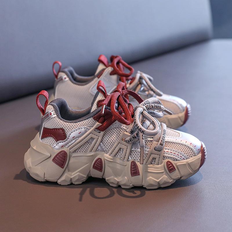

Girls sneakers 2025 new autumn Internet celebrity popular dad shoes breathable children soft sole girls dirt-resistant running shoes 26