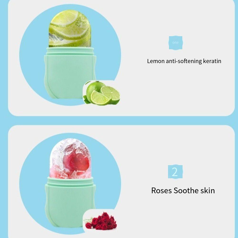 Silicone Ice Facial Roller Cooling Massager Face Ice Cube Mold Painless Puffy Eyes Roller  Gift