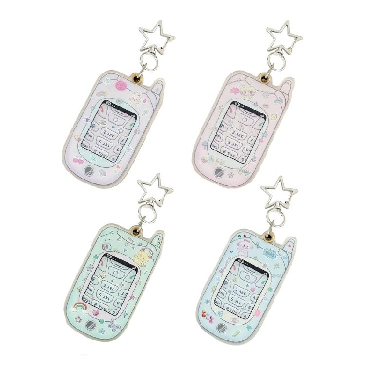 Star Shape Keyring Magnetic Photo Card Holder for Kids Student Unique Keyring