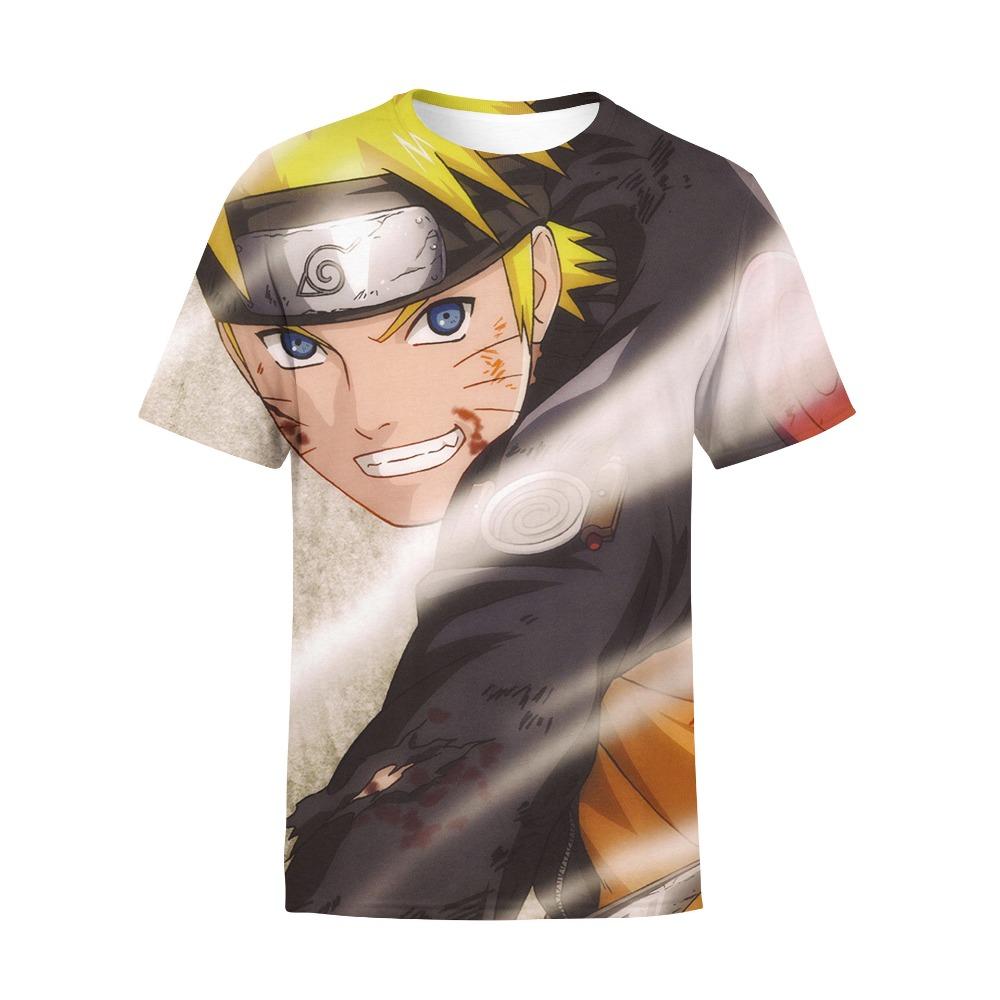 Boys' Fashion T-Shirt, 3D Digital Print, New Spring and Summer Naruto Short Sleeve Kids' Top
