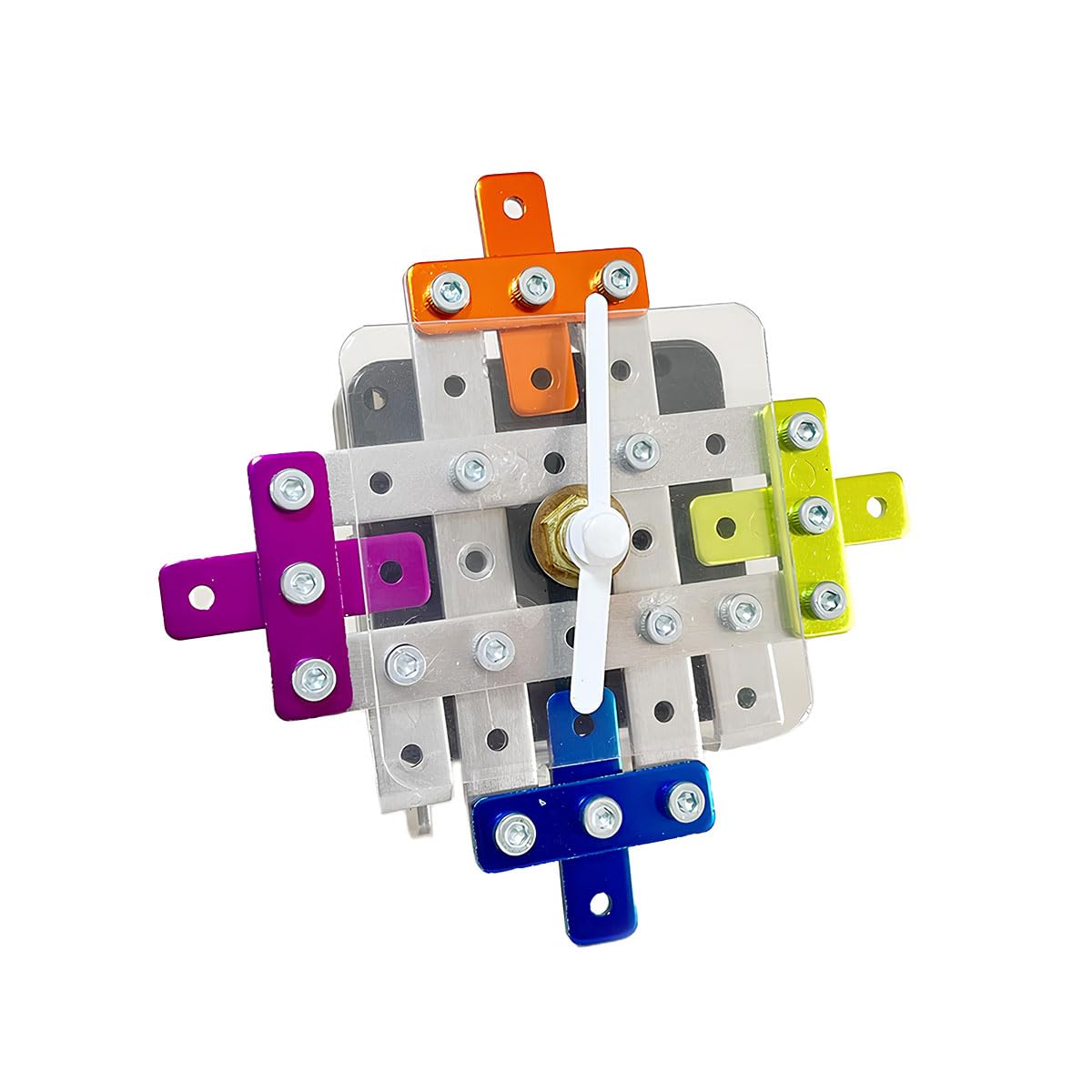 

Zaoh Block Clock, Metal, Mechanical, Educational, Tactile, Spatial Recognition, 3D Recognition, Creativity, Independent Study, Craft Kit, for Upper