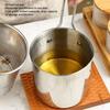 Small Deep Fryer Pot with Basket, Mini Deep Oil Fryer, 304 Stainless Steel Gadgets with Anti Scalding Silicone Handle, Fryer Pot for Home Tempura