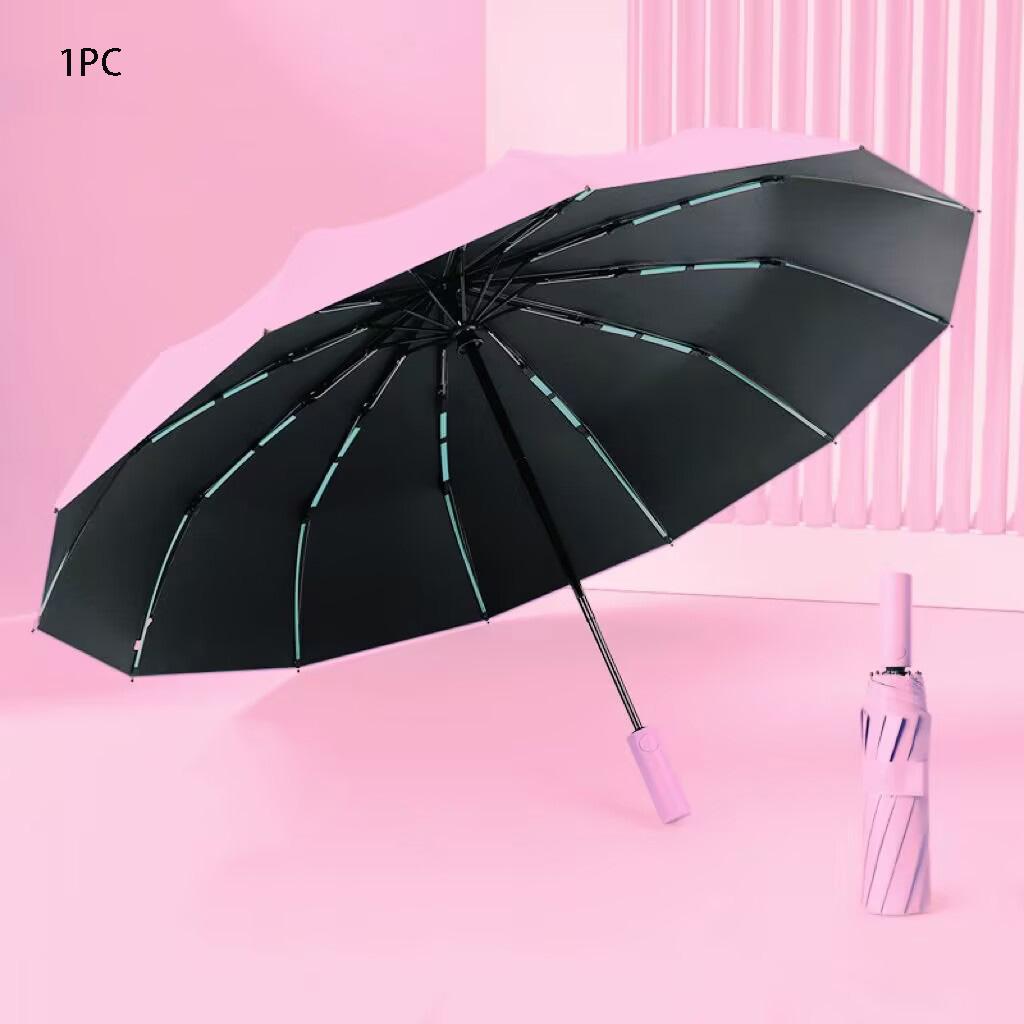 12 Ribs/60 Bone Reinforced Strong Windproof Automatic Umbrella Waterproof Sunproof Anti-UV Folding Umbrellas Men Women Parasol