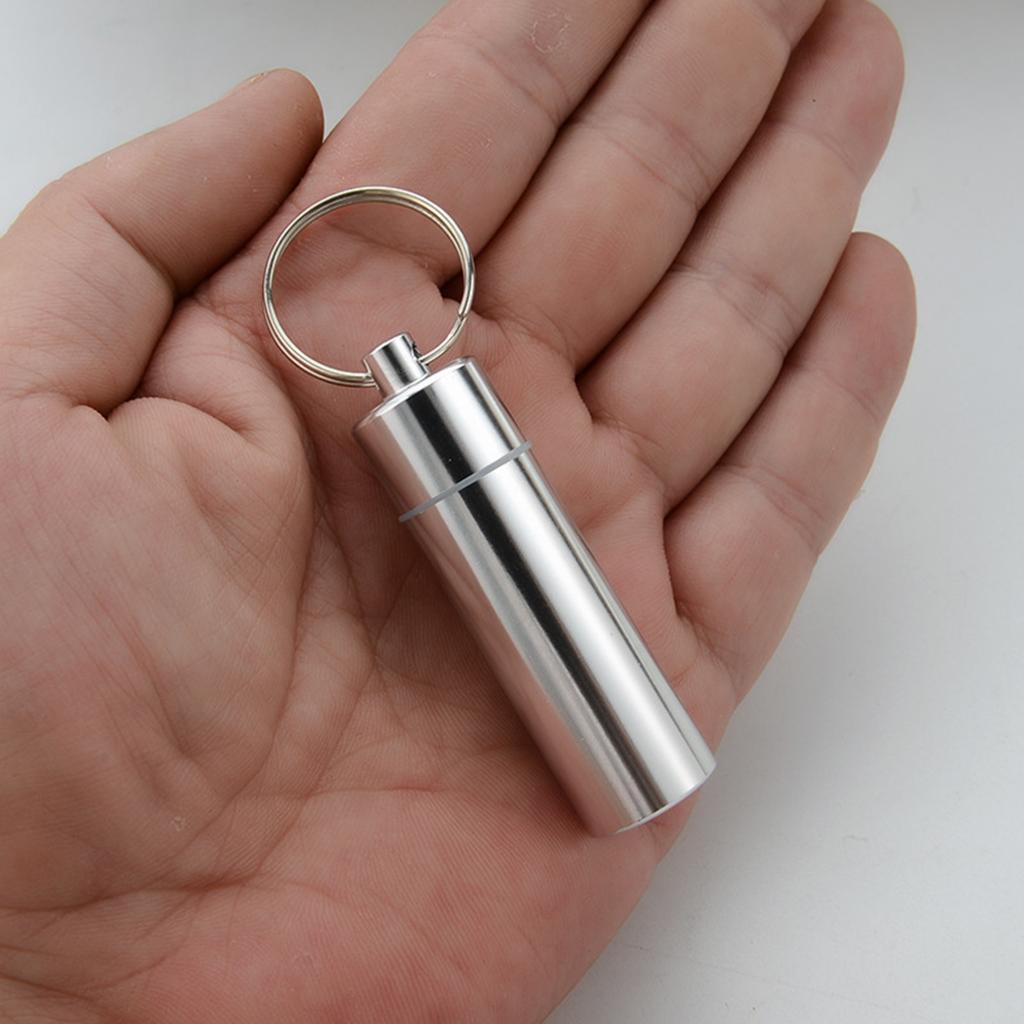 Waterproof Pills Box Mini Aluminum Alloy Travel Medicine Storage Box Scratch & Abrasion Resistance for Travel Outdoors