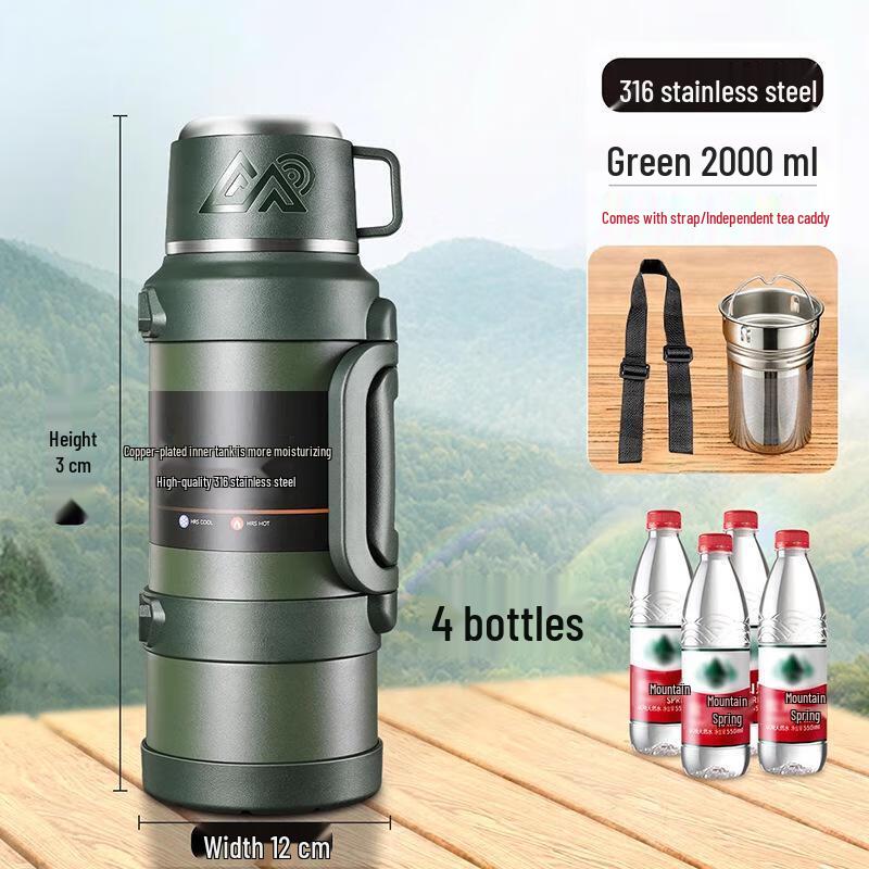 QINXING Large Capacity 316 Stainless Steel Travel Thermos