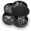 Rotating Jewelry Box, Multi-layer Storage for Earrings & Necklaces with Mirror, Dustproof Design