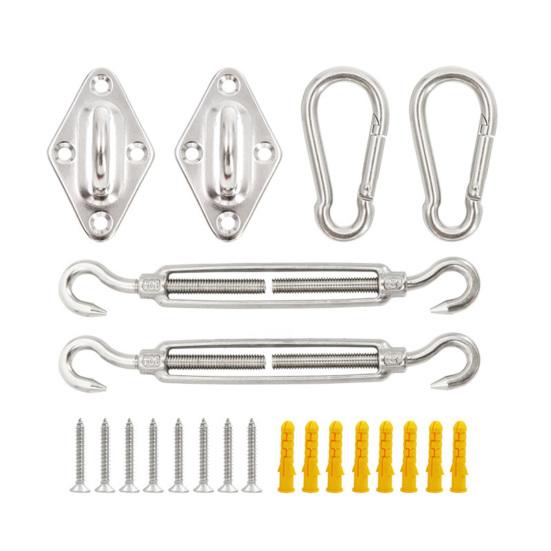 

Комплект крепежа для теневого паруса для установки в прямоугольник и треугольник, полный комплект аксессуаров из нержавеющей стали M8