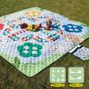 Familien-Picknickdecke Dicke Outdoor-Campingmatte Wasserdicht Feuchtigkeitsbeständig mit Brettspiel