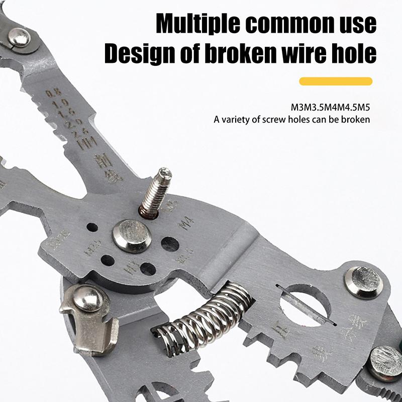 1Pcs Foldable Wire Stripper Multi-Function Pulley Tool For Crimping Splitting Winding Ideal For Electricians