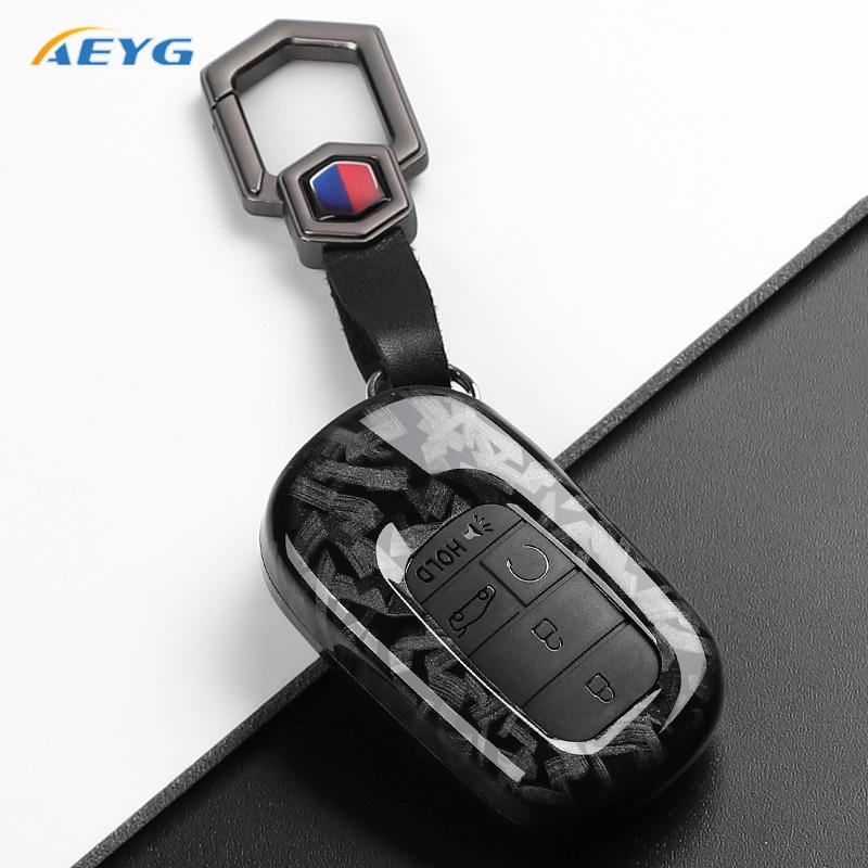 Carbon Fiber Car Key Case Cover For Honda For Civic For Accord For Cr-V For Hr-V For Pilot Pu Accessories