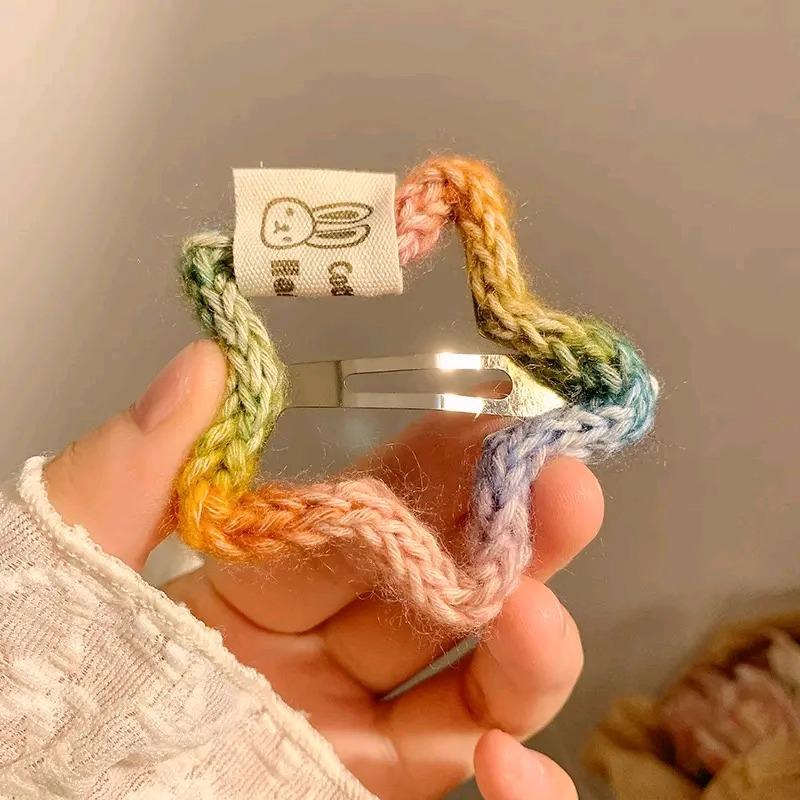 Fashion Handmade Plush Hair Clips For Women Sweet Star Heart Hair Clamp Side Bang Barrettes Hair Accessories Baby Hairpins
