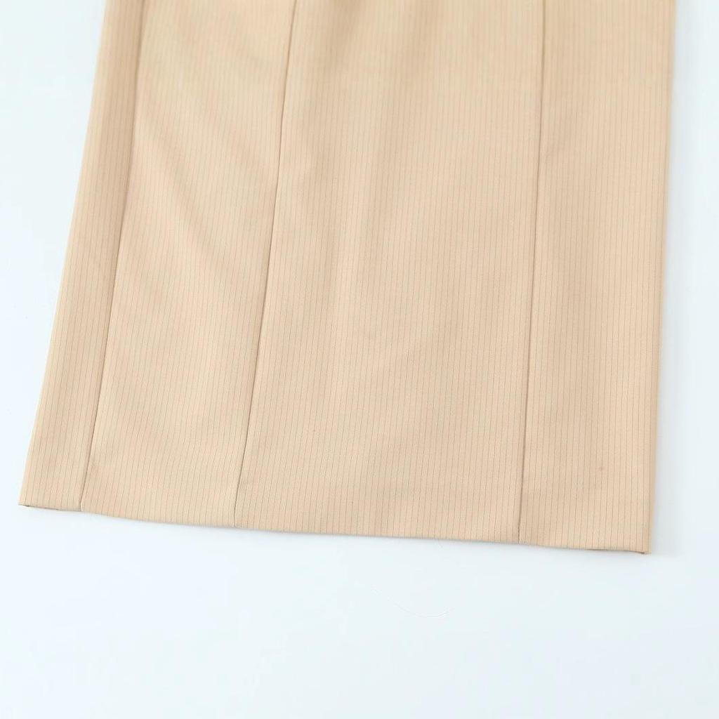 2025 Spring European & American Style Women's Slim Stripe Midi Dress