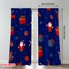 2pcs 2D flat printing Fashionable Christmas curtains Christmas Santa Snowflakes Gift Digital Printed Polyester Drapes Holiday