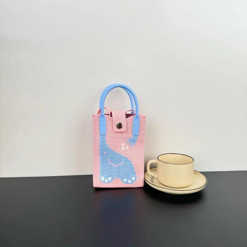 Premium Sense Ns Mobile Phone Bag New Cartoon Knitted Bag Dopamine Niche Versatile Messenger Shoulder Bag Handbag