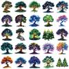 50 Sheets: Magic Tree Retro Style PET Transparent Stickers for Mugs & Phone Cases
