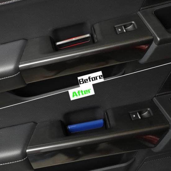 Blue Interior Door Handle Cover Trim Strips For Ford F150 - Accessories