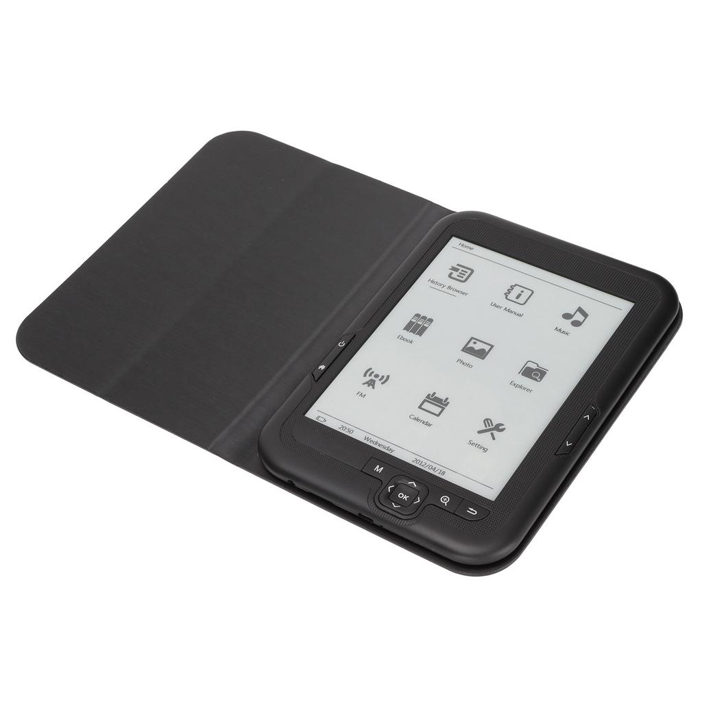 E Book Reader E Reader Black 6in 800x600 HD Ink Screen Eye  E Reader E Book Devices Support FM Music Playback E Reader
