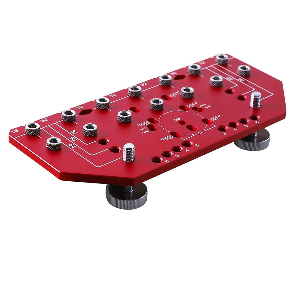Shelf Pin Drilling Jig 2 in 1 35mm Aluminum Alloy Cabinet Hardware Jig Tool Drill Guide
