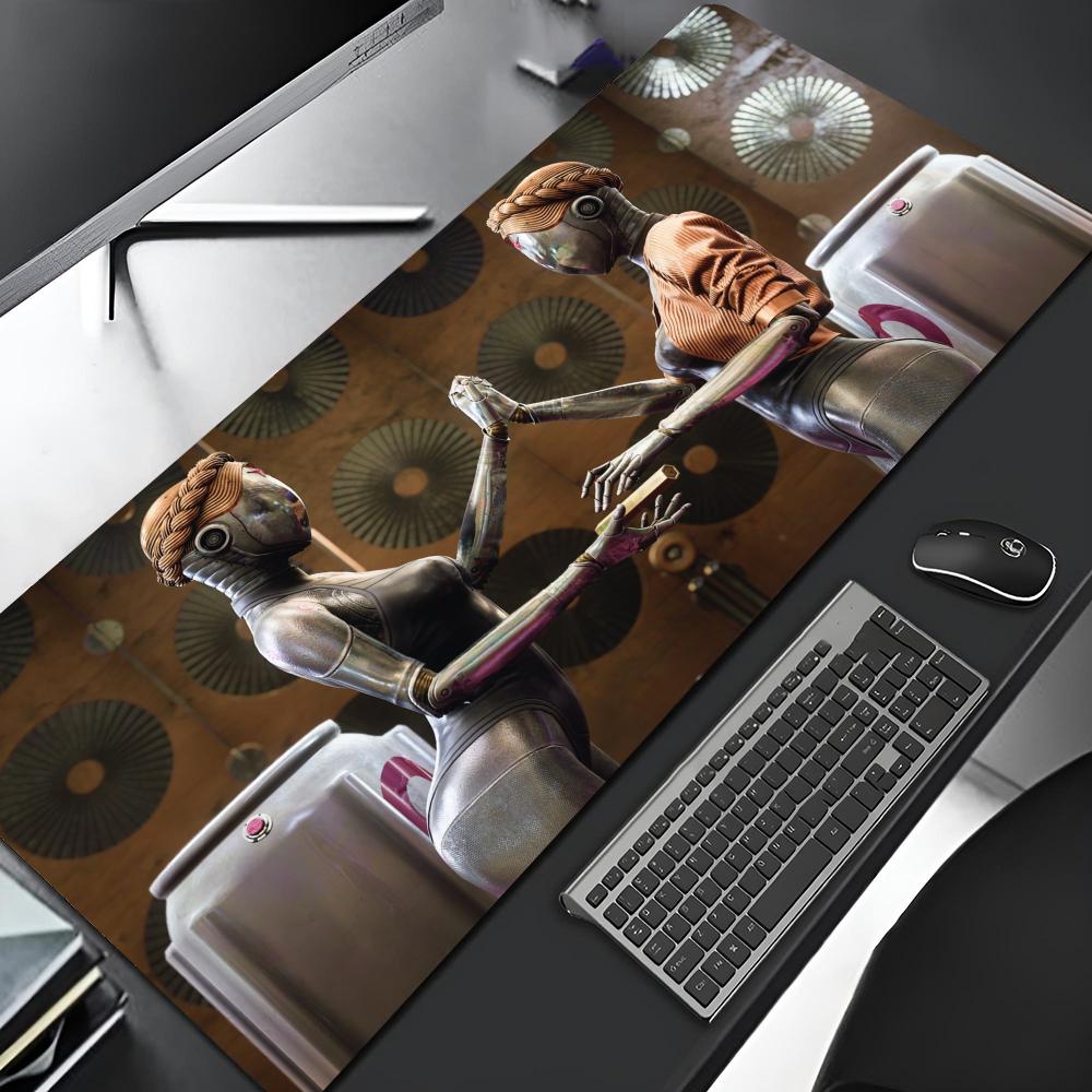 A-Atomic Hearts Games Mouse Pad Edge Big Safely Gaming Locking Computer Gamer Large Rubber Art Mousepad Laptop Desk Mat