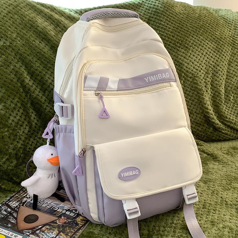 Children's Elementary School Students Junior High School Students High School Students Girls Boys Contrasting Color Large Capacity Backpack