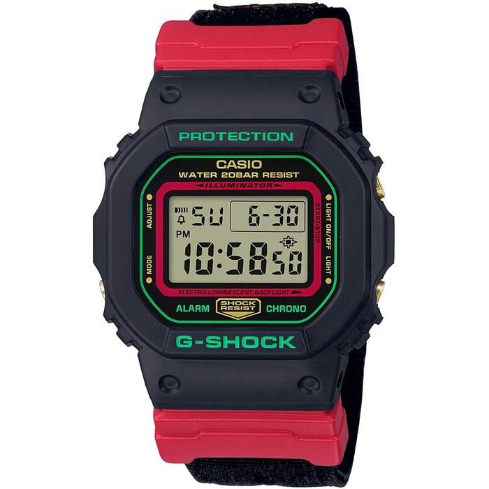 Casio G-Shock Watch DW-5600THC-1 Black/Red/Green