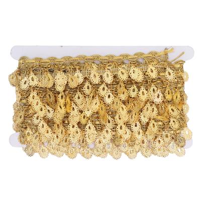 Taillenkette, vergoldet, mit Quaste und Pailletten, zarte Bikini-Körperkette für Party und Strand, 9,1 m